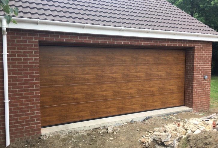 golden oak garage door