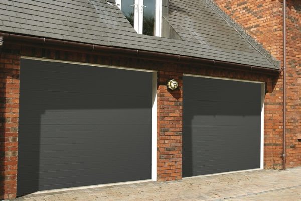 grey sectional garage doors