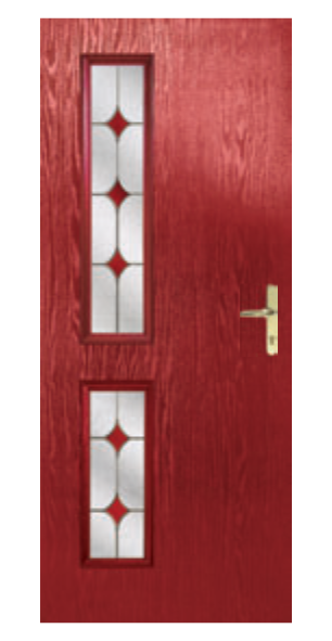 composite door - red